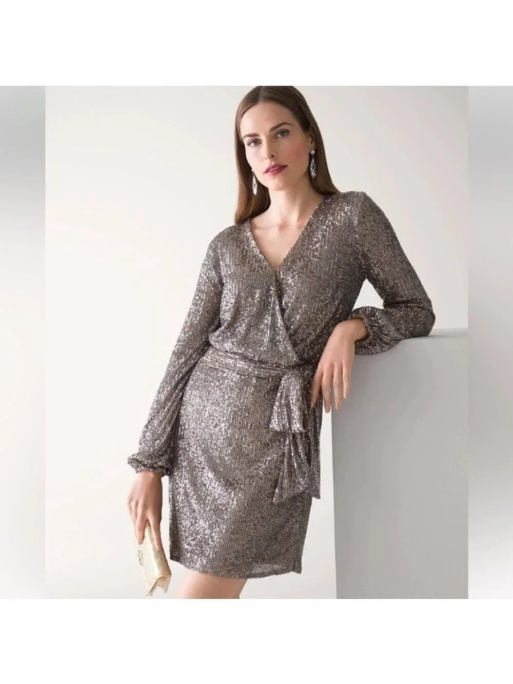 White House Black Market Sequin Dress Small